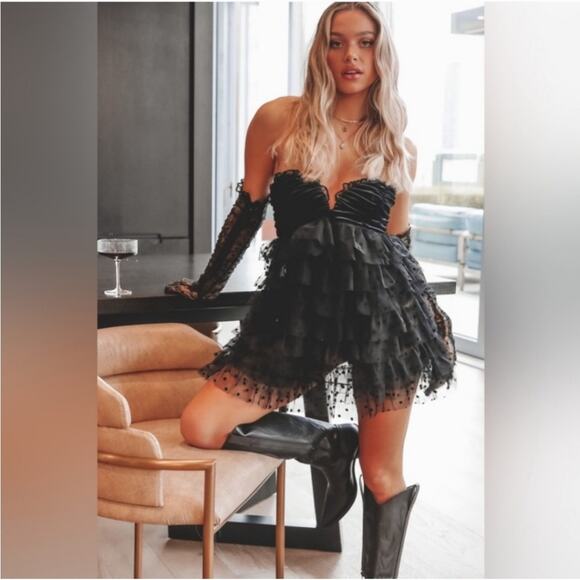 For Love & Lemons Jourdan Mini Dress - Picture 1 of 10